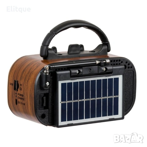 Соларно ретро радио Golon RX-BT618S с Bluetooth, USB и SD слот, снимка 2 - Друга електроника - 53109215