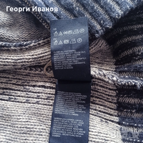 РАЗПРОДАЖБА TOMMY HILFIGER M Lambswool Full Zip Knitted Jumper Sweater жилетка агнешка вълна, снимка 11 - Пуловери - 53572629