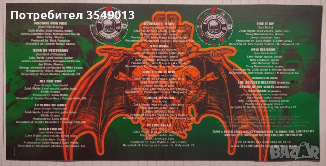 Неофициални cd / цд дискове - нови - Black Label Society, Extreme , снимка 3 - CD дискове - 52817596