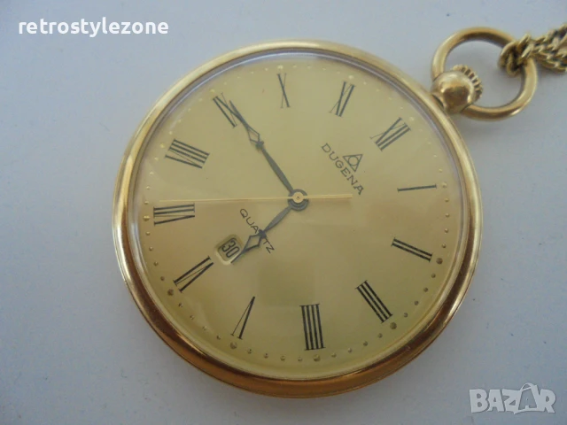 № 8124 Джобен часовник DUGENA  , снимка 3 - Антикварни и старинни предмети - 50853120