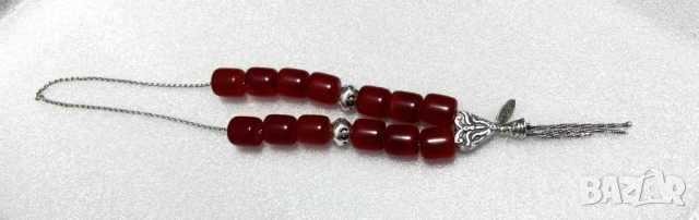 Стара Сребърна Броеница-сребро проба 925, ръчна изработка, снимка 15 - Антикварни и старинни предмети - 53959165