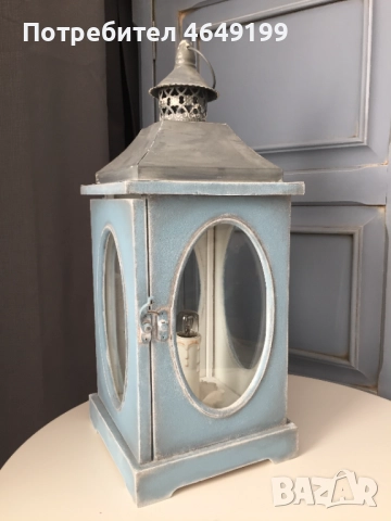 Нощна лампа, тип фенер, снимка 2 - Настолни лампи - 52639342