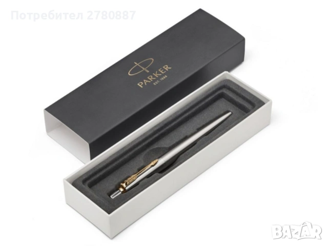 Елегантна Химикалка Parker Jotter GT, хром със злато, в кутия