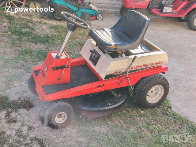 Продавам тракторна косачка GARTENMOBIL 8/760MA - работи отлично, изцяло желязна конструкция!, снимка 1