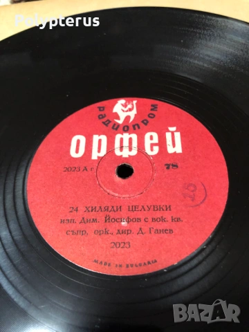 Стара българска шеллакова плоча, снимка 2 - Грамофонни плочи - 53532880
