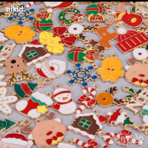 Коледна Коледни Висулки висулка за гривна бижу сувенир подарък, снимка 3 - Други - 52826390