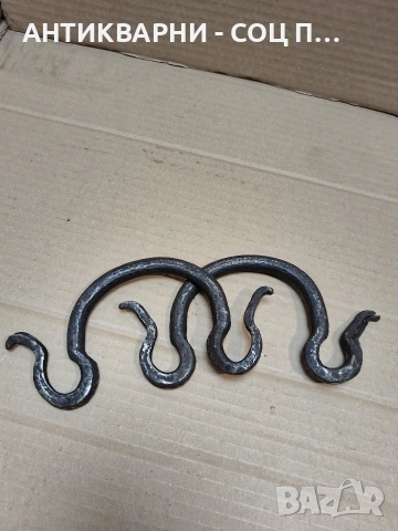 Комплект Стари Ковани Дръжки 0.520кг. НОМЕР 1326., снимка 5 - Антикварни и старинни предмети - 53940308