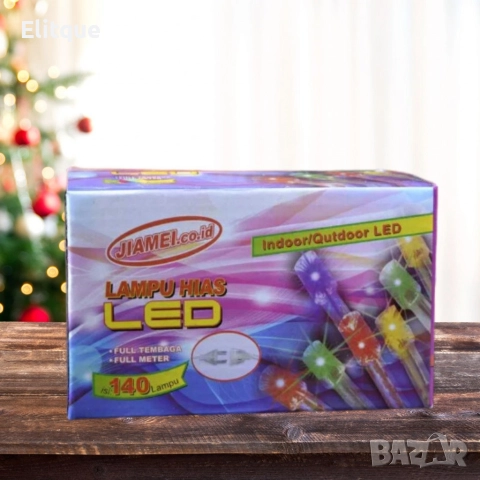 LED коледни лампички,5 метра,140 броя, снимка 6 - Лед осветление - 52644534