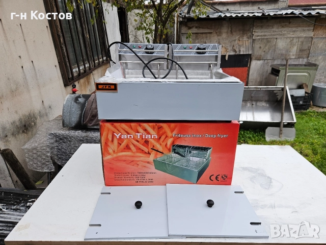 Фритюрник 10 литра на ток Цена - 390лв.,или на газ цена 650лв. специално за пържене на мекици понич, снимка 5 - Обзавеждане на кухня - 7573901