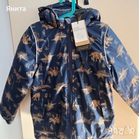 Ново зимно яке с динозаври за момче 110-116см, снимка 3 - Детски якета и елеци - 52305737