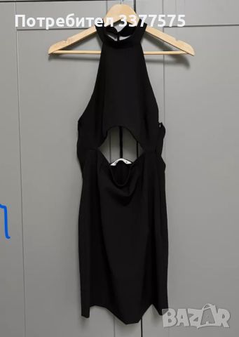 Zara черна къса рокля с гол гръб, снимка 4 - Рокли - 45251085
