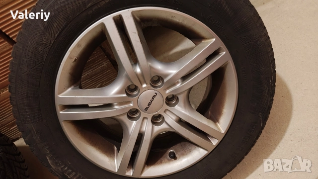Зимни джанти с гуми 4 бр Subaru 5/100/15, снимка 4 - Гуми и джанти - 52804968