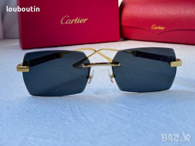 Cartier мъжки слънчеви очила с дървени дръжки , снимка 10 - Слънчеви и диоптрични очила - 46517569