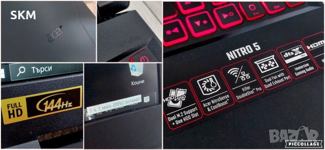 i5|RTX3060|512 SSD|IPS 144Hz|16RAM лаптоп ацер нитро laptop gaming гейминг, снимка 7 - Лаптопи за игри - 53164896