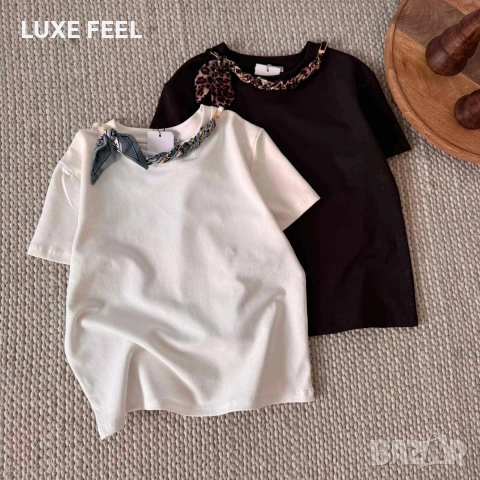 Дамска Блуза с Сатенен Шал ⚜️