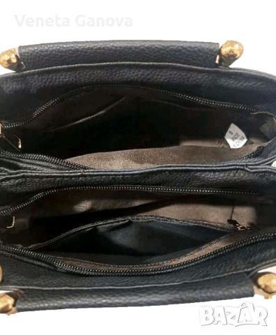 Стилна дамска чанта с две прегради  за ръка или рамо, снимка 5 - Чанти - 45808127