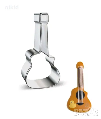 Китара метална форма резец украса торта фондан сладки др, снимка 2 - Форми - 22489855