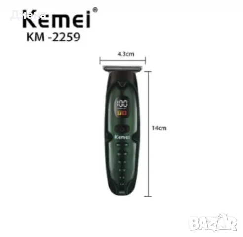 Машинка за подстригване, KEMEI KM-2259, снимка 4 - Машинки за подстригване - 49195623