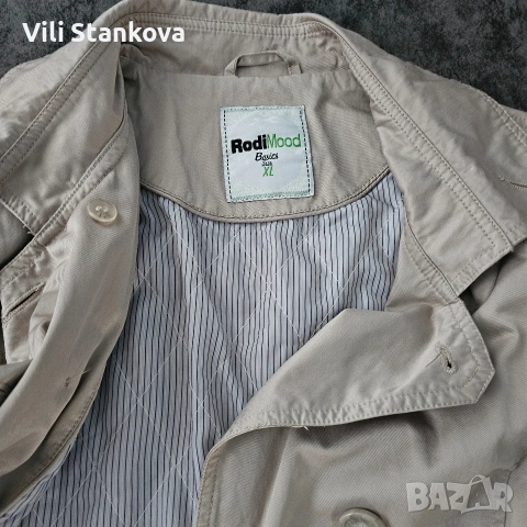  Бежов тренчкот, снимка 3 - Палта, манта - 54130730