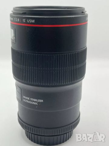 обектив Canon EF 100mm f / 2.8L Macro IS USM - lens фото, снимка 4 - Обективи и филтри - 46789615