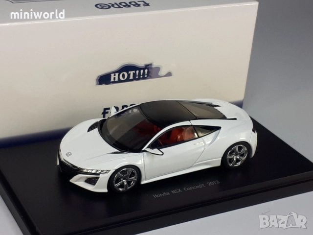 HONDA NSX 2013 - мащаб 1:43 на Ebbro моделът е нов в PVC дисплей-кейс, снимка 4 - Колекции - 52248449