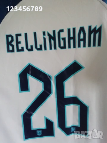 England Bellingham Nike оригинална тениска фланелка Англия Джуд Белингам, снимка 3 - Тениски - 53947655