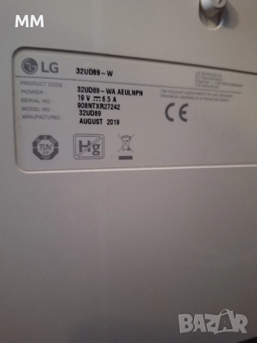 Монитор 32 инча, 32UD89-W LG 4K UHD за ремонт , снимка 4 - Монитори - 51910683