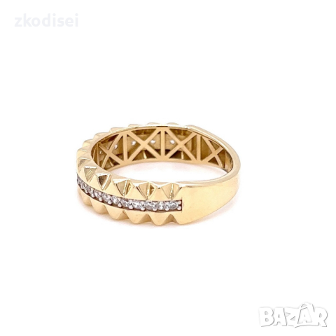 Златен дамски пръстен 2,96гр. размер:57 14кр. проба:585 модел:23086-1, снимка 3 - Пръстени - 44970472