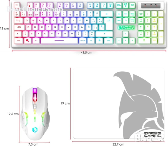 EMPIRE GAMING Armor RF800 безжична игрална клавиатура и мишка комплект