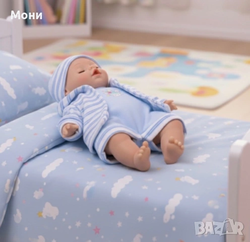 Кукла бебе с мигащи очички и зимни дрехи, снимка 3 - Кукли - 53917845