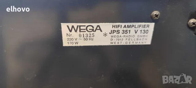 Стерео усилвател Wega JPS 351 V-130, снимка 9 - Ресийвъри, усилватели, смесителни пултове - 48414649