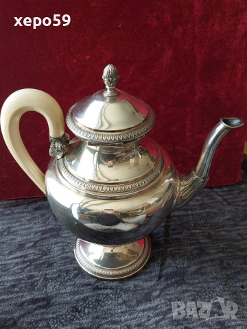 Среърна кана за вода,чай кафе и други напитки,сребро 800,вместимост 1350 мл.3 евро грам-775 грама, снимка 13 - Сервизи - 53707652