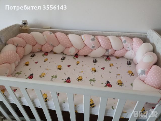 Плитка /обиколник/ за детска кошара или легло - розова, снимка 3 - Бебешки легла и матраци - 46254974