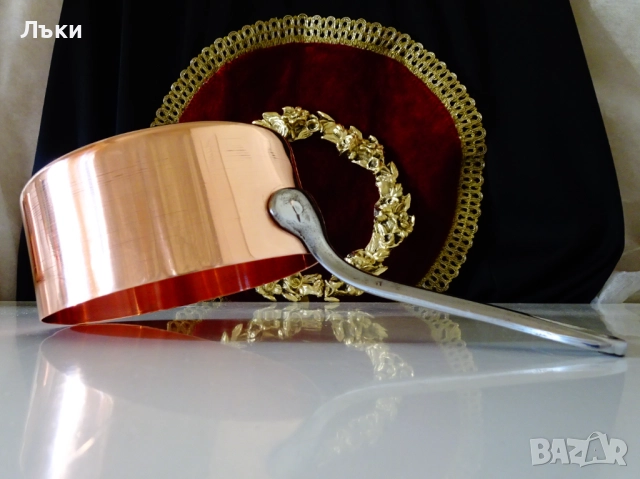 Медна тенджера 750 мл.,чиста червена мед. , снимка 6 - Антикварни и старинни предмети - 52566600