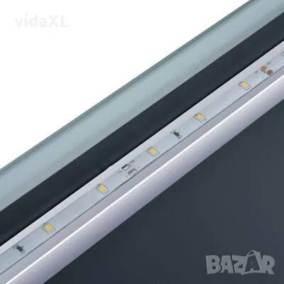 vidaXL Стенно LED огледало за баня с тъч сензор 100x60 см（SKU:144743）, снимка 4 - Огледала - 48108304