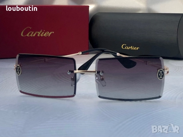 Cartier Мъжки слънчеви очила правоъгълни 3 цвята черни кафяви сини, снимка 18 - Слънчеви и диоптрични очила - 51739091
