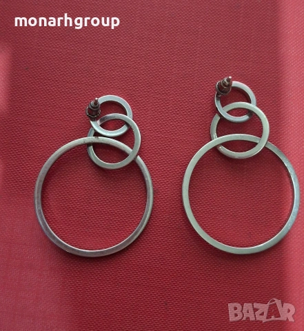 Сребърни обеци, снимка 3 - Обеци - 53804587