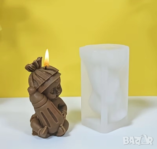 Молд бебе с биберон, снимка 4 - Форми - 52072708