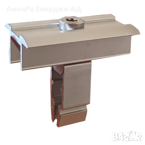 Среден клипс 08 към профил 40х40 за соларни панели с дебелина на рамка 30mm, 35mm и 40mm