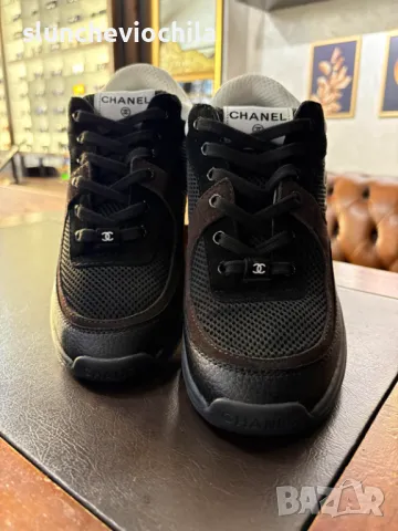 Спортни обувки Chanel Trainers black and white, снимка 4 - Маратонки - 50035383