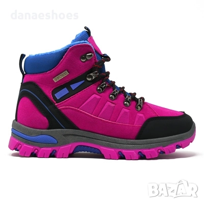 Туристически боти в сиво и циклама - РАЗПРОДАЖБА , снимка 3 - Дамски боти - 51989587