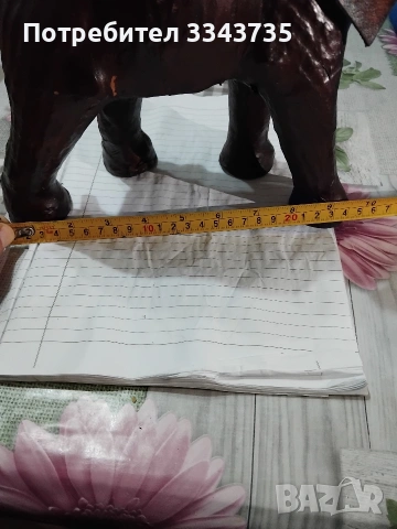 Фигура на слон покрита с естествена кожа., снимка 11 - Антикварни и старинни предмети - 53195297