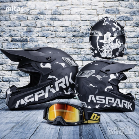 Кросова каска SPARK, Full Face, DOT Сертификат, Размер: L