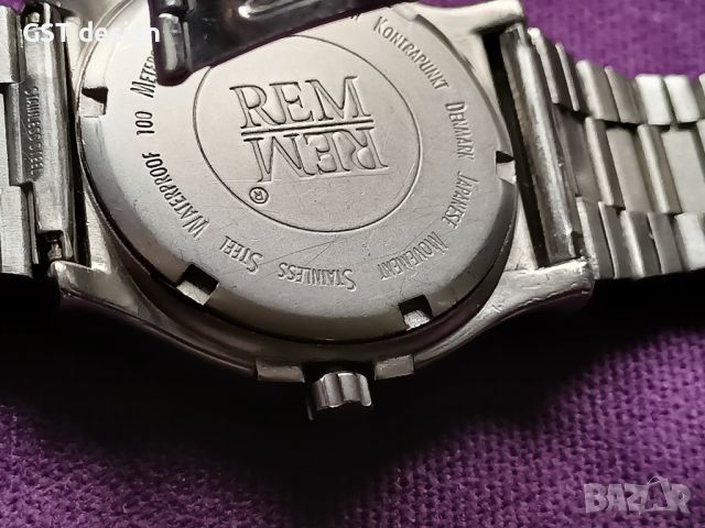 Рядък Часовник Watch RemRem Датски Дизайнерски Anders Smith 100m дата Stainless steel, снимка 4 - Мъжки - 45189173