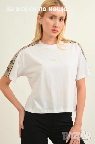 Guess Дамска Къса Тениска👚Дамска Блуза С Къс Ръкав Гес - 2 Налични Цвята Код BS-26, снимка 2 - Тениски - 51044834