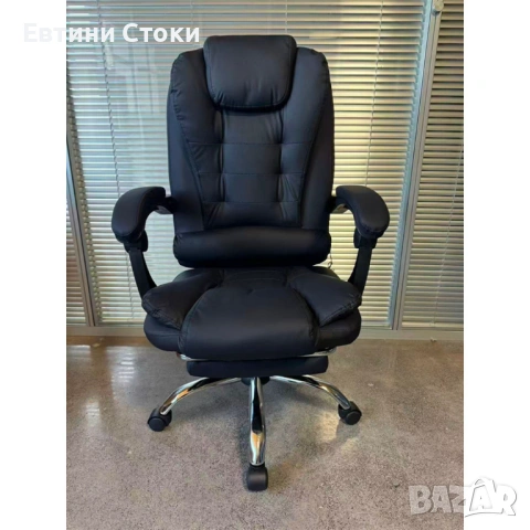 Ергономичен офис стол с масаж, въртене и поставка за крака, снимка 12 - Столове - 53208111