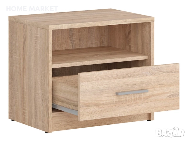 Нощно шкафче NEPO PLUS KOM1S корпус и фронт дъб сонома   Материал - ПДЧ   Цвят - корпус и фронт дъб , снимка 3 - Шкафове - 52575532
