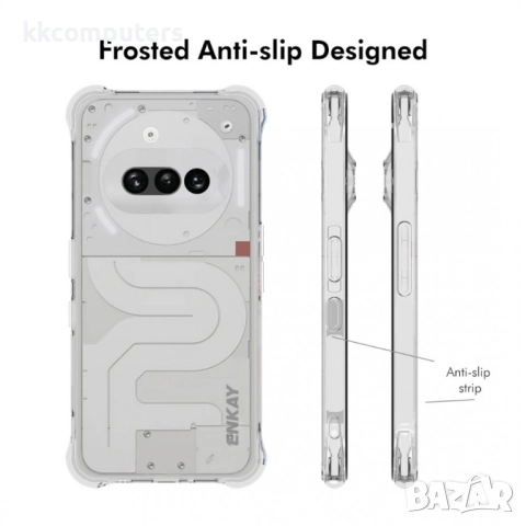 Nothing Phone (3a) Удароустойчив ENKAY Силиконов Калъф и Протектор, снимка 4 - Калъфи, кейсове - 51443378
