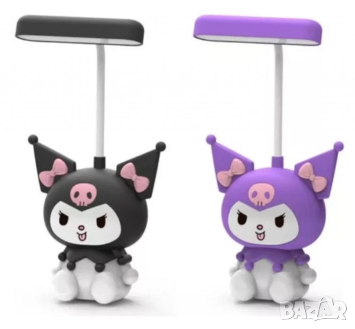 Акумулаторна LED нощна лампа Kuromi / My Melody с USB – Лилава / Черна, снимка 4 - Други - 52056221