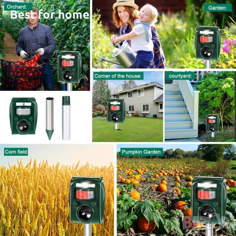 Ултразвуков репелент за котки на открито, снимка 6 - Други стоки за животни - 52048509